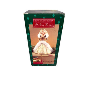 1995 Hallmark Holiday Barbie Stocking Hanger Vintage Christmas Mantel Decor